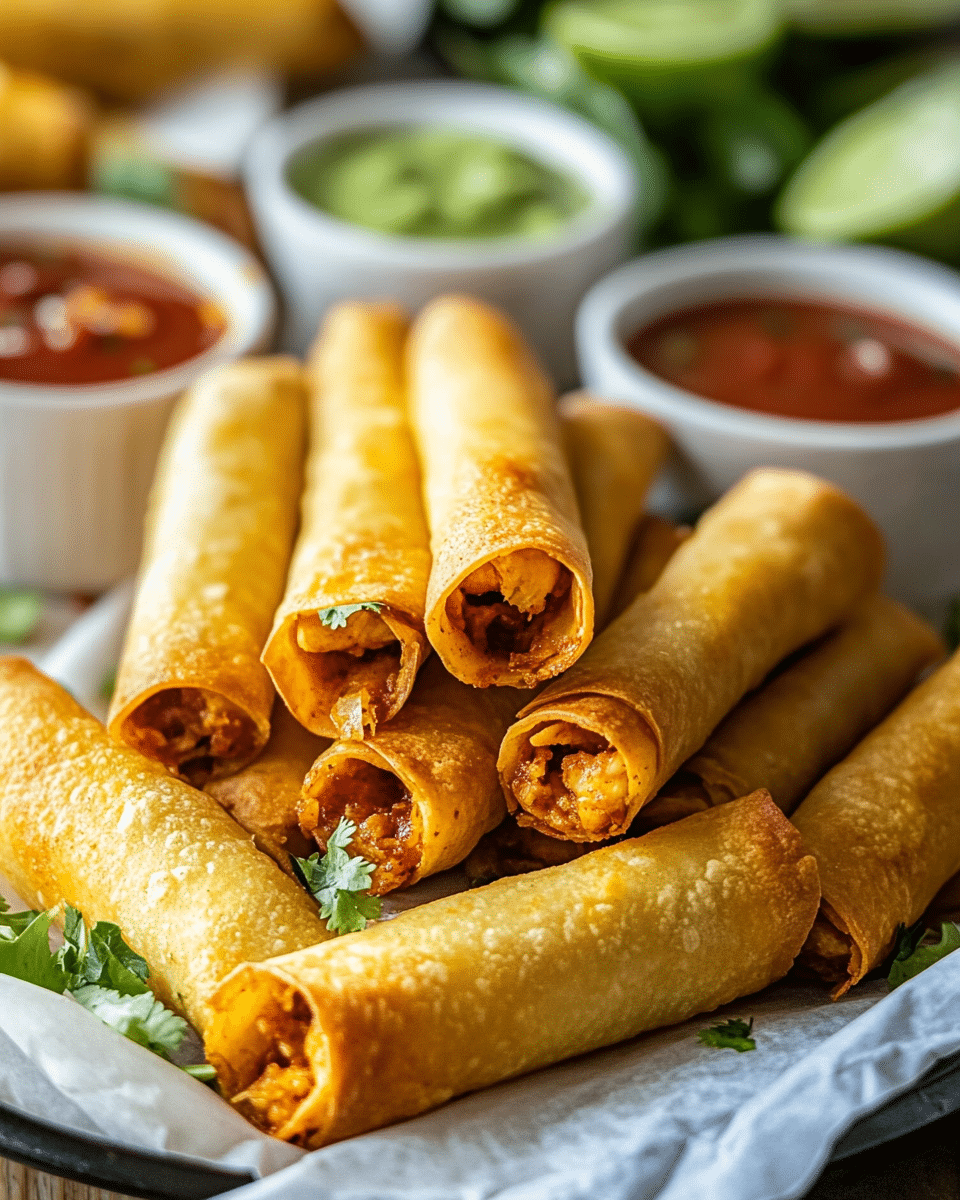 Crispy Baked Chicken Taquitos