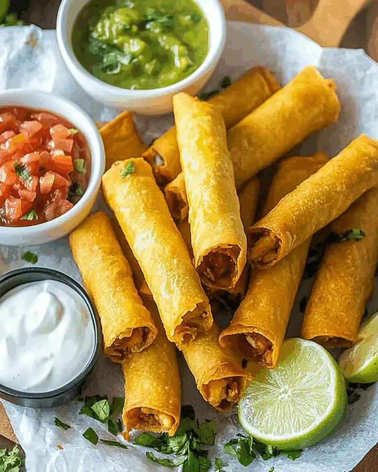 Crispy Baked Chicken Taquitos