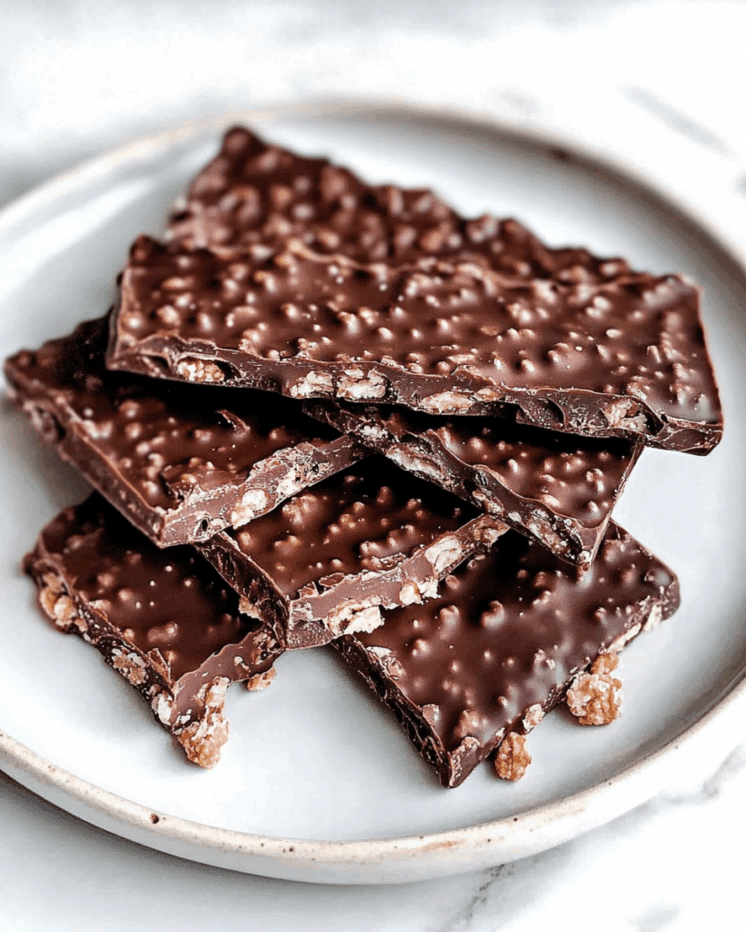 Homemade Crunch Chocolate Bars Recipe