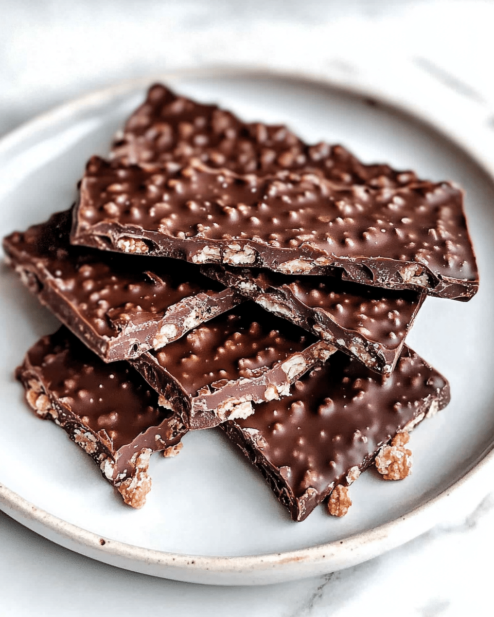 Homemade Crunch Chocolate Bars Recipe