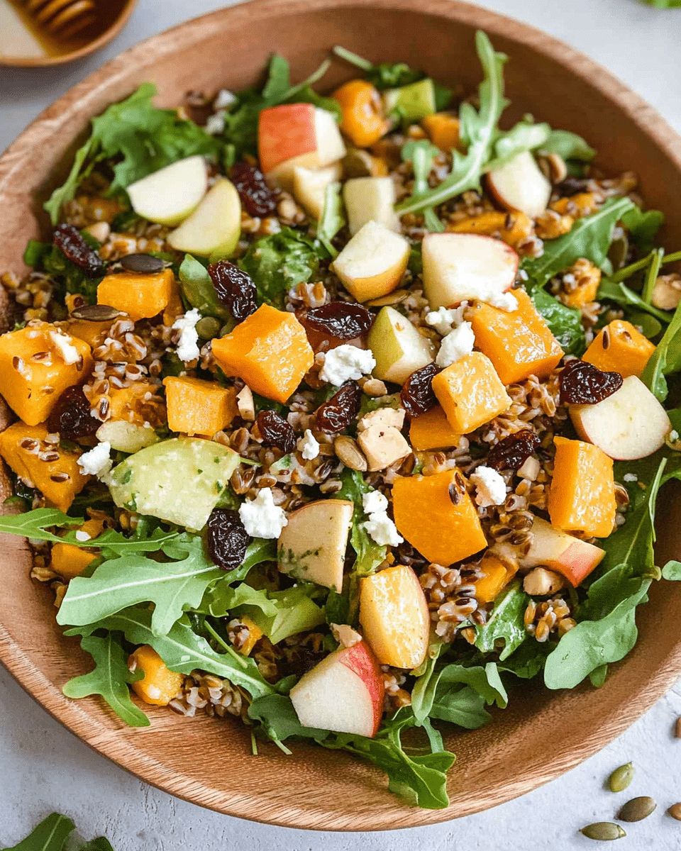 Fall Harvest Salad with Honey Balsamic Vinaigrette