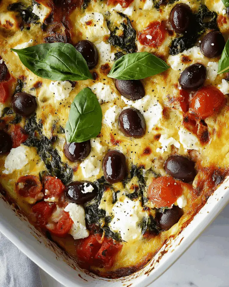 Greek Egg Bake Casserole