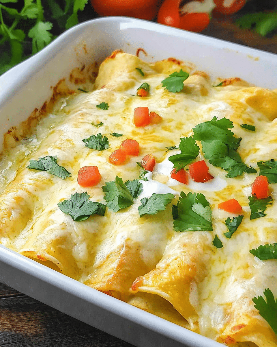 Green Chile Chicken Enchiladas