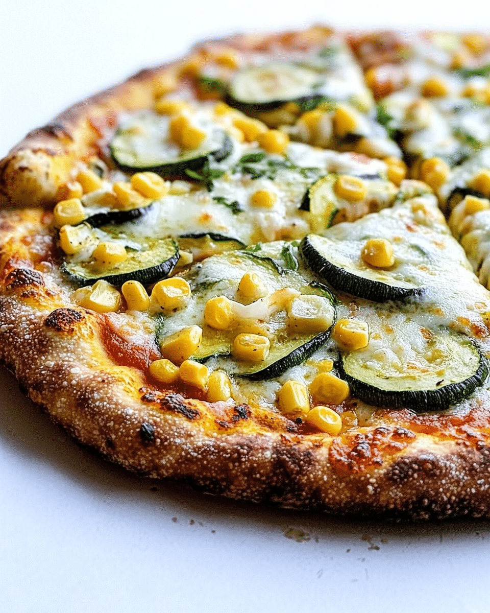 Poblano, Corn & Zucchini Pizza