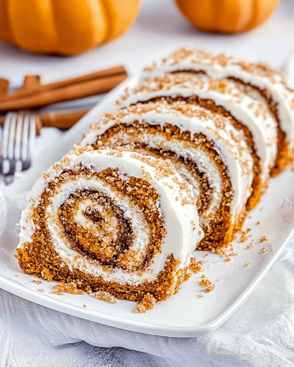 Praline Pumpkin Cake Roll