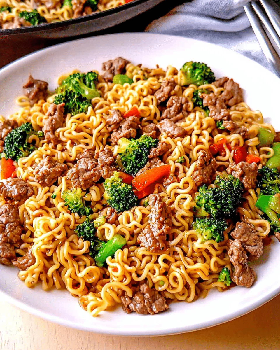 Beef Ramen Noodles Stir Fry