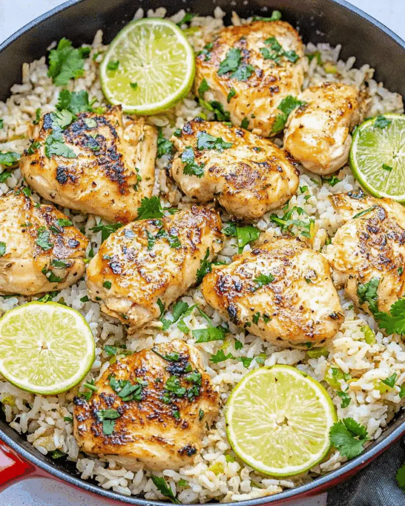 Cilantro-Lime Chicken and Rice Skillet
