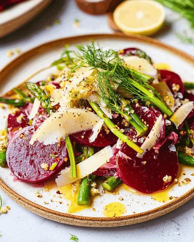 Fennel Salad with Roasted Beets and Shaved Asparagus