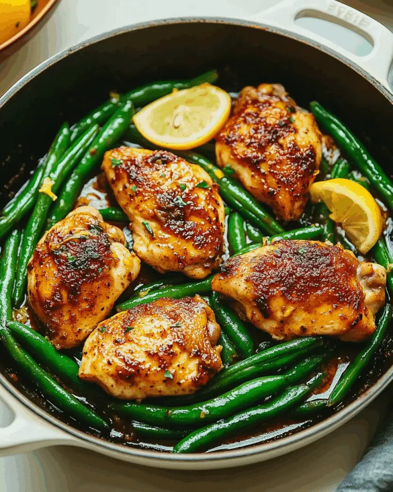 Lemon Garlic Butter Chicken and Green Beans Skillet