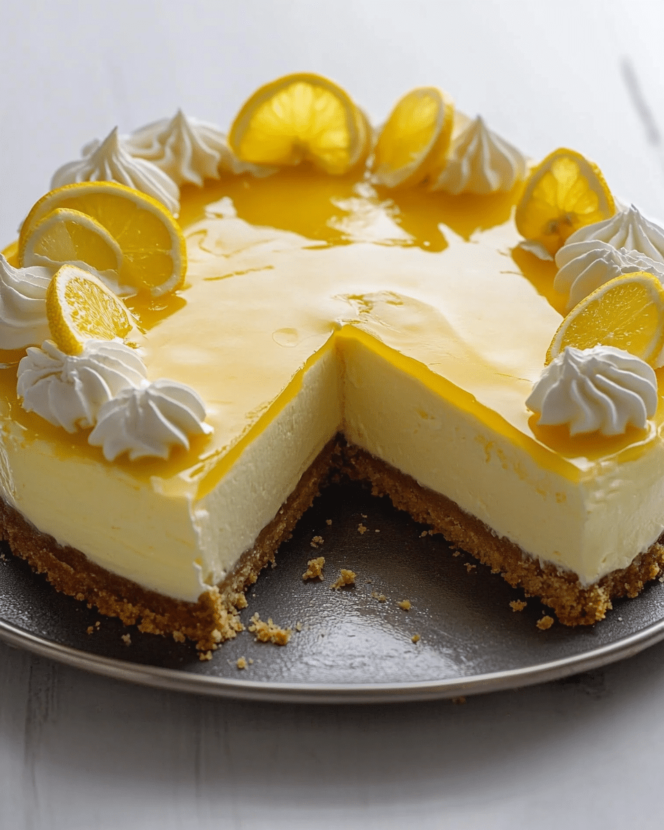 No Bake Lemon Cheesecake
