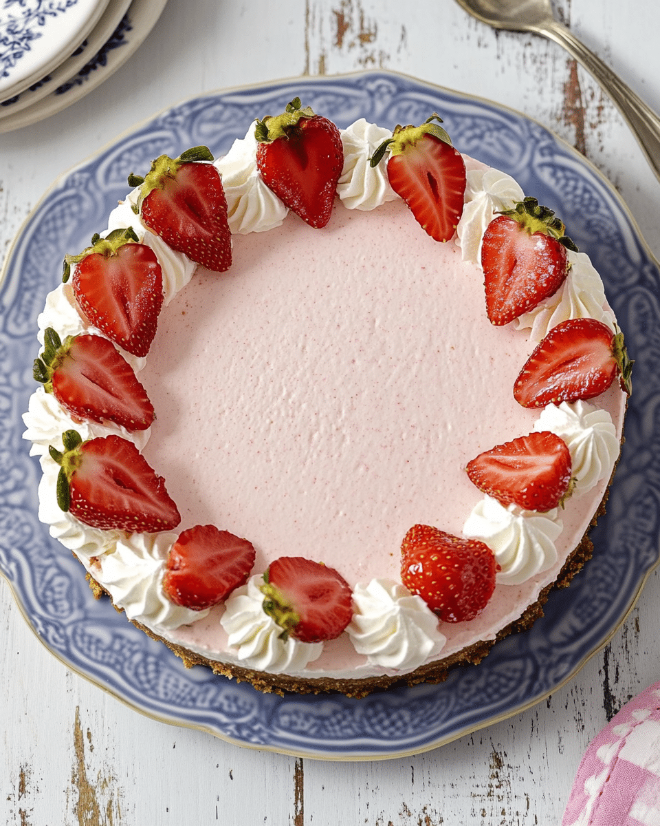 No-Bake Strawberry Cheesecake