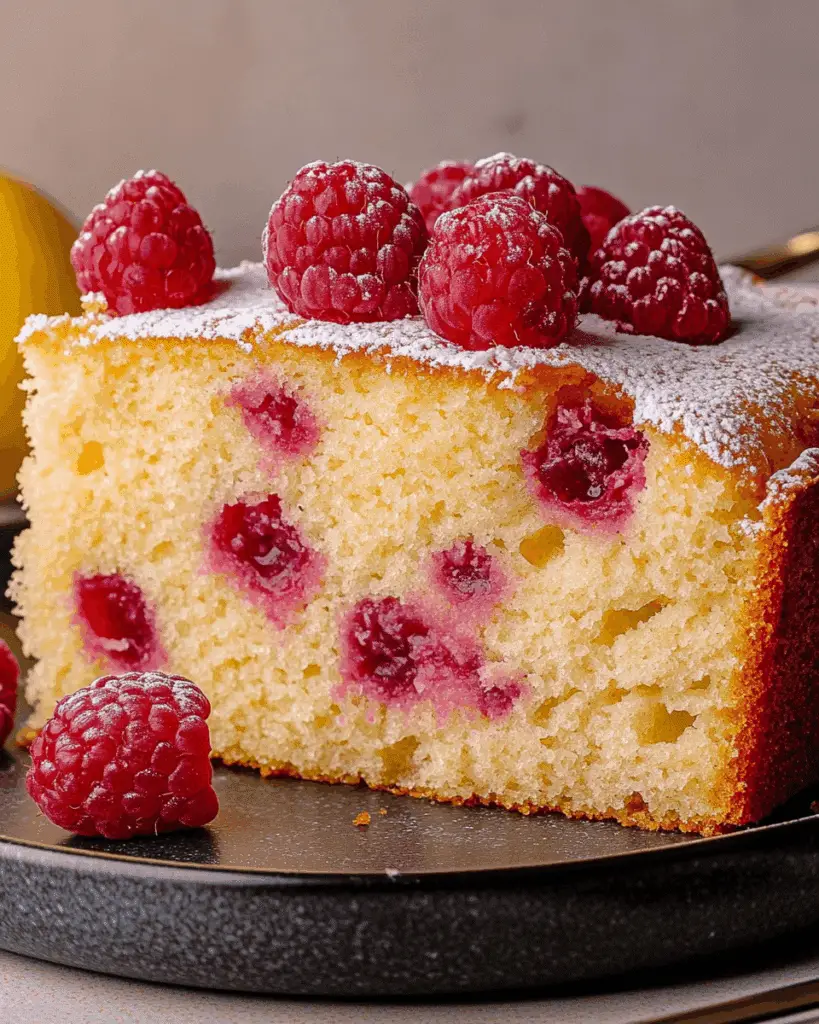 Protein Raspberry Lemon Cake