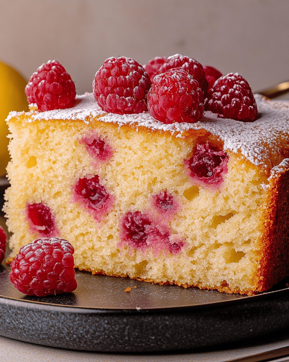 Protein Raspberry Lemon Cake