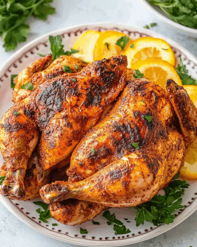 Spatchcock Chicken with Mustard Crust