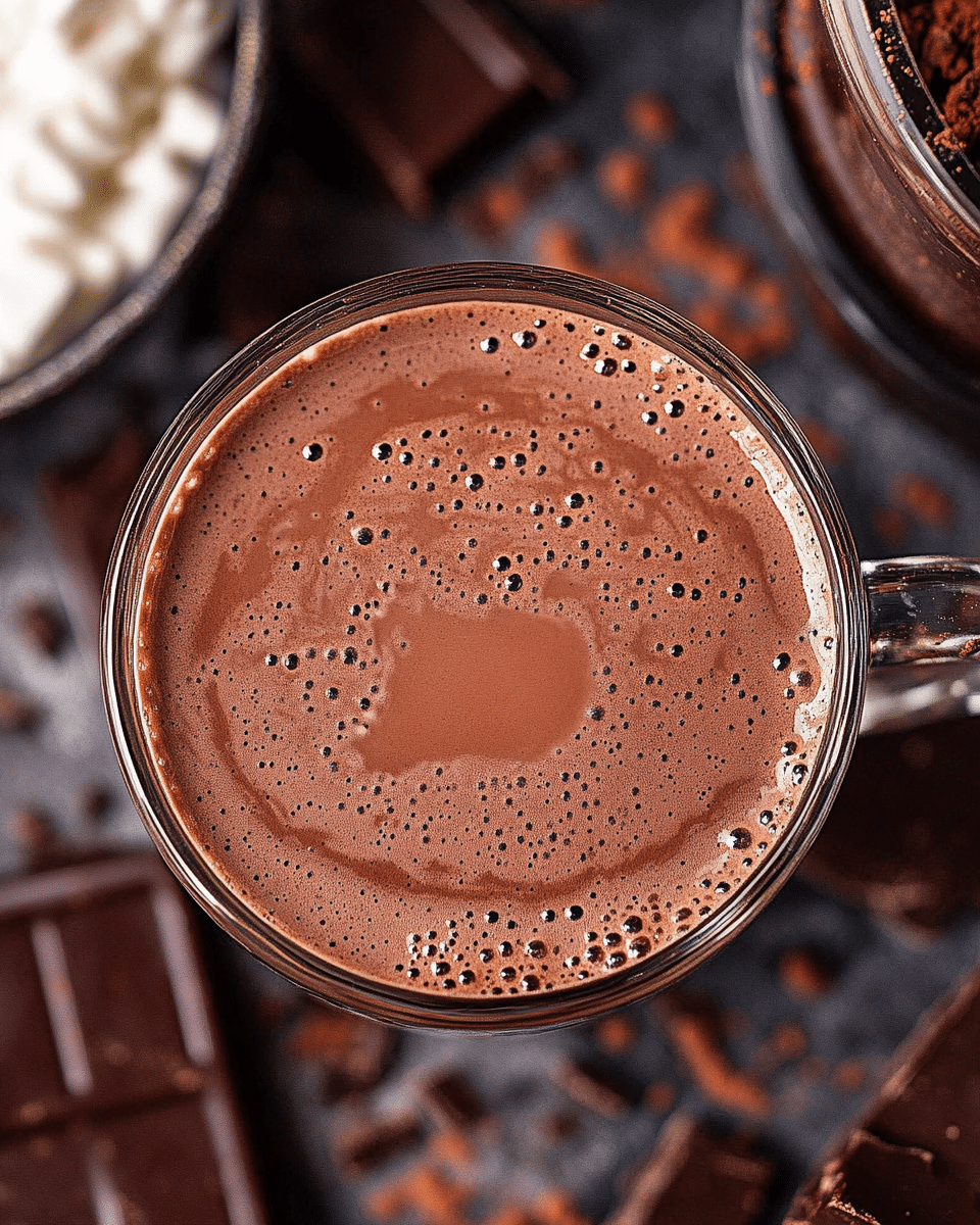 Hot Chocolate with Peppermint Whipped Cream