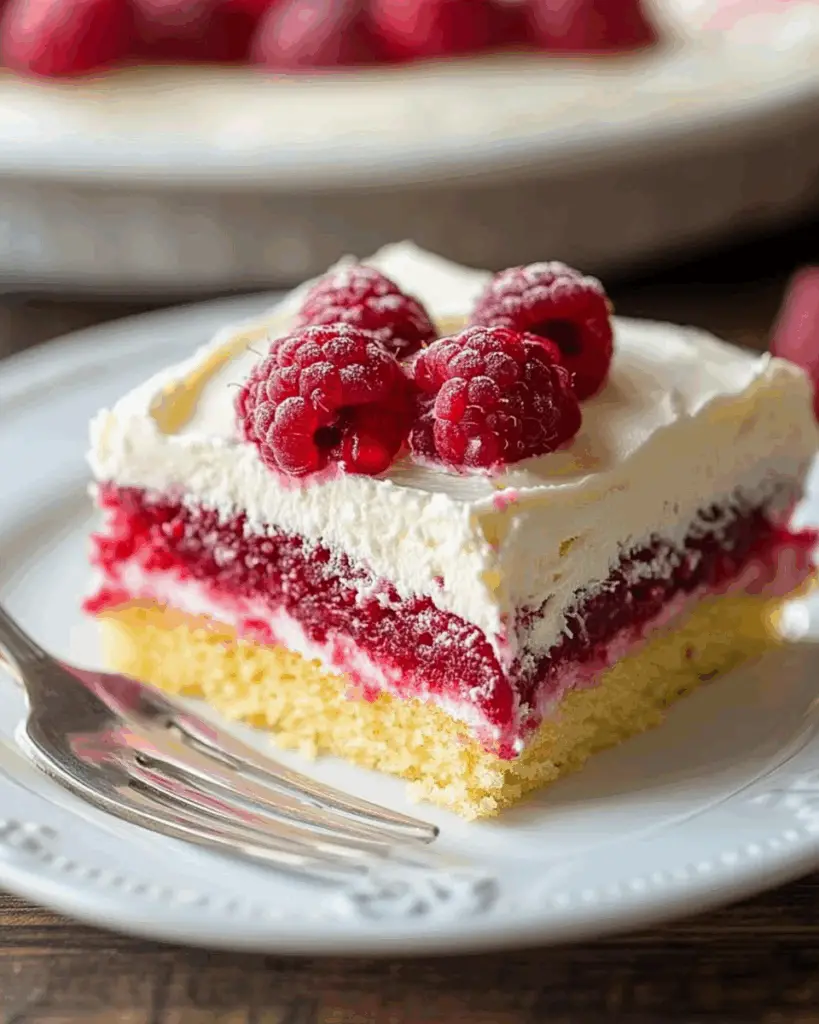 Vanilla Raspberry Sheet Cake