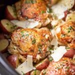 Garlic Parmesan Crockpot Chicken and Potatoes Recipe