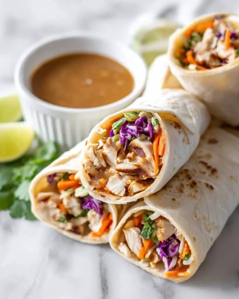 Peanut Chicken Wraps Recipe