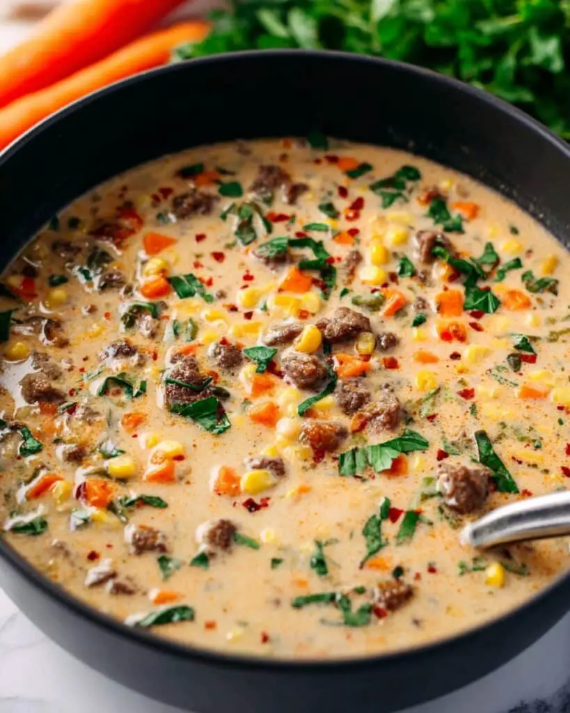 Creamy Parmesan Italian Chicken Sausage Soup Recipe