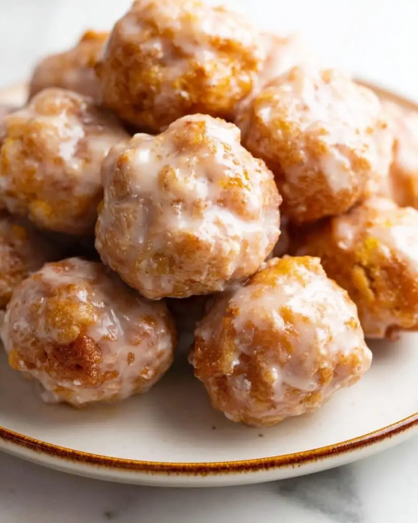 Apple Fritter Bites with Apple Glaze Recipe