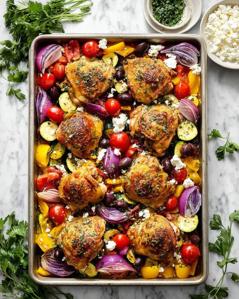 Greek Sheet Pan Chicken Dinner Recipe
