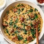 One Pan Chicken Sausage and Orzo Recipe