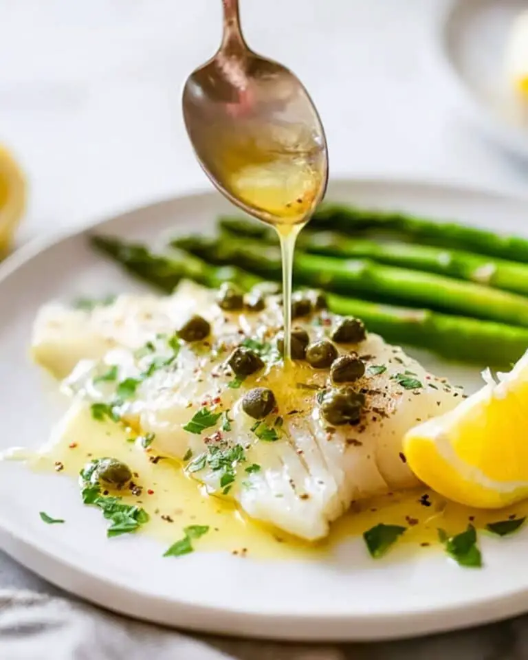 Baked Tilapia with Lemon Garlic Sauce Recipe