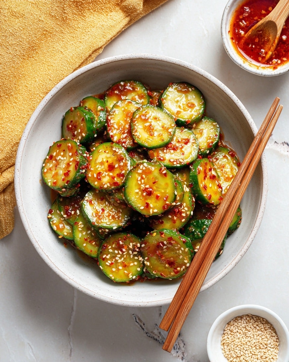 Peanut Chili Crisp Cucumber Salad Recipe