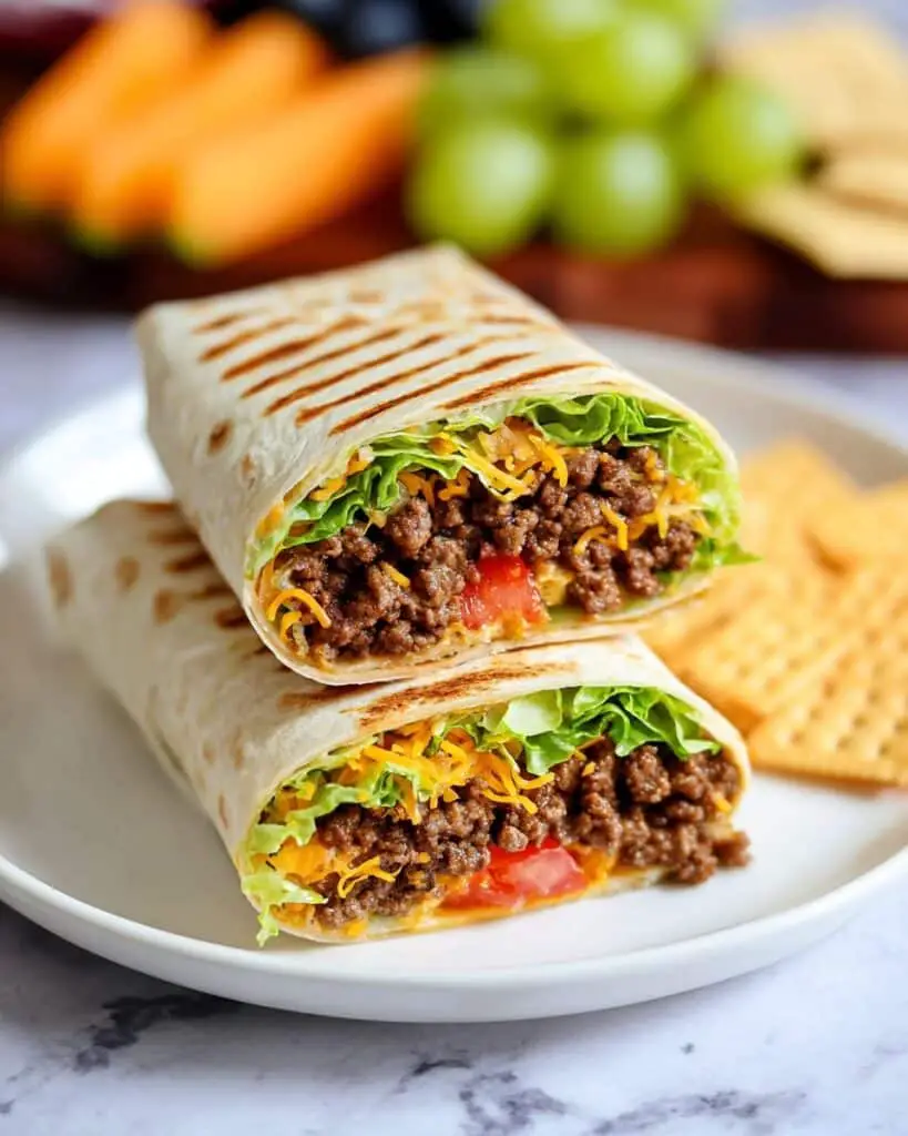 Grilled Cheeseburger Wraps Recipe