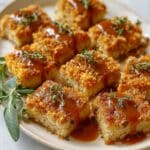 Breaded Tofu Cutlets with Savory Herb Gravy Recipe