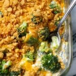 Cheese Broccoli Casserole with Cracker Topping Recipe