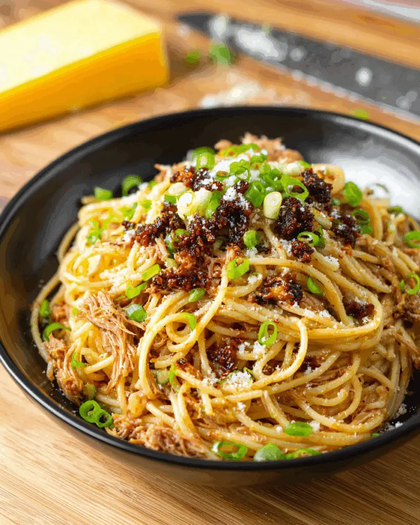 Caramelized Onion and Garlic Spaghetti Recipe