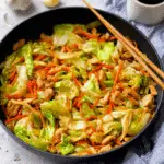 Asian Cabbage Stir Fry with Eggs and Savory Soy Sauce Recipe