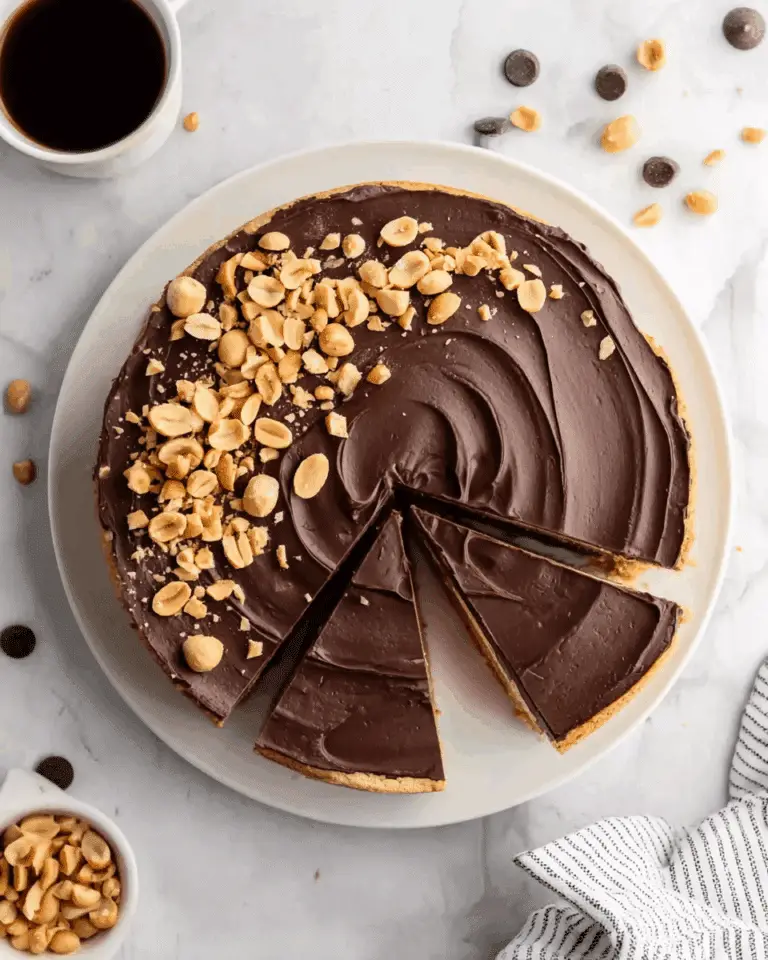 Peanut Butter Cheesecake with Mocha Ganache