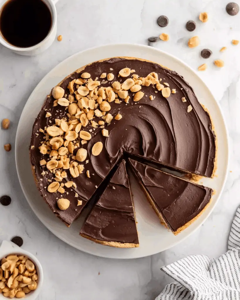 Peanut Butter Cheesecake with Mocha Ganache