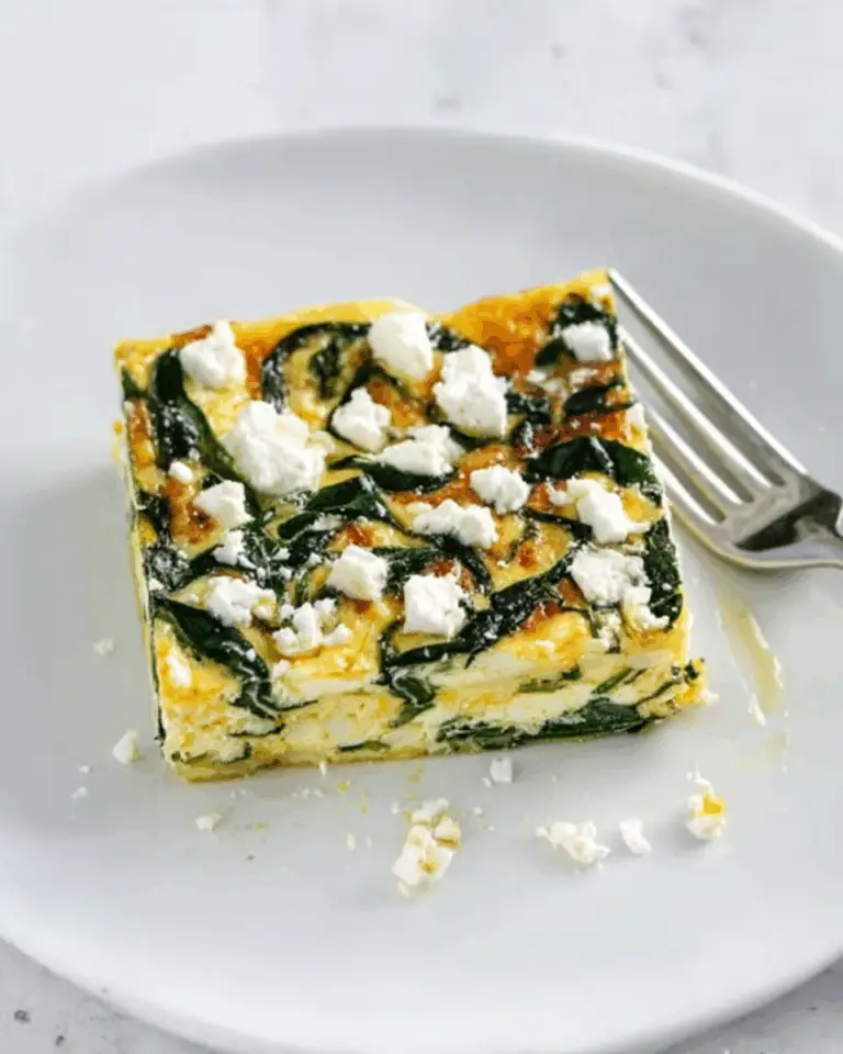 Spinach Feta Egg Bake Recipe
