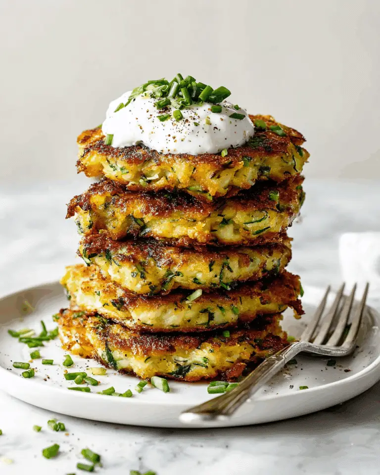 Zucchini Fritters (Gluten-Free, Low-Carb, Keto) with Garlic Chive Yogurt Sauce Recipe