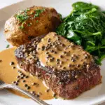 Steak with Creamy Peppercorn Sauce Recipe