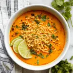 Thai Red Curry Soup with Ramen Noodles and Lime Recipe