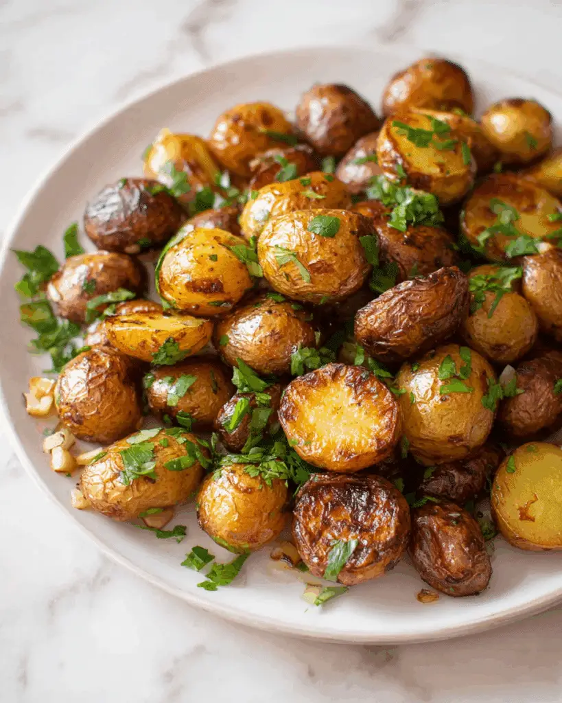Crispy Potatoes with Garlic Butter and Herbs Recipe