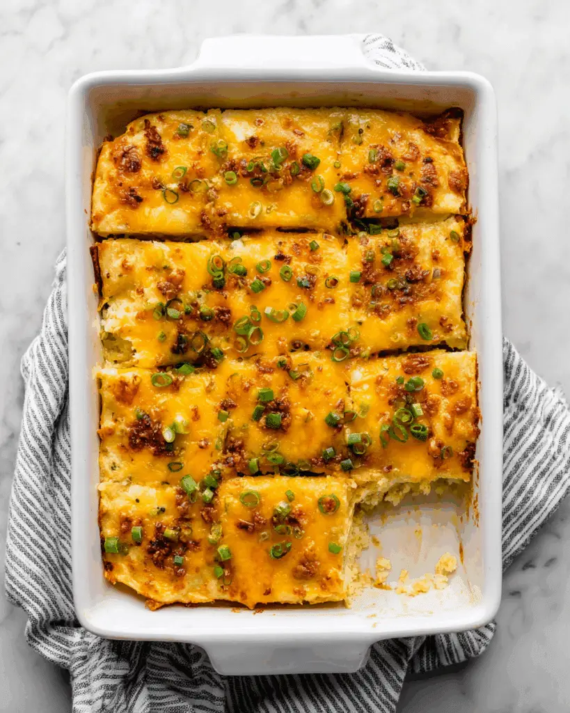 Gluten-Free Potato Breakfast Casserole with Cottage Cheese Recipe