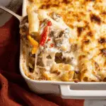 Philly Cheesesteak Pasta Bake Recipe