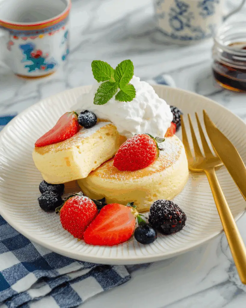 Fluffy Japanese Soufflé Pancakes Recipe