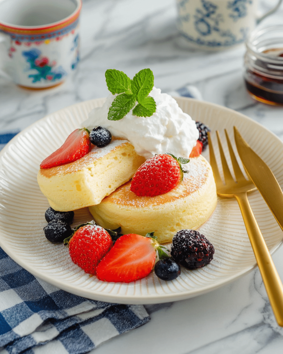 Fluffy Japanese Soufflé Pancakes Recipe