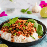 Thai Basil Beef Bowls with Coconut Rice Recipe