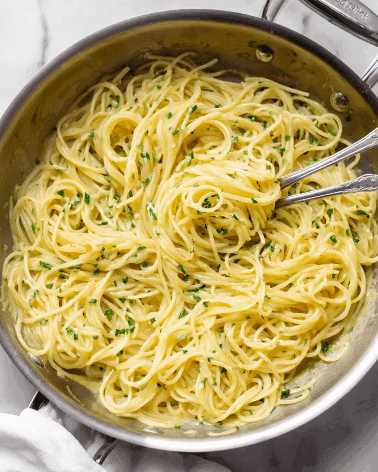 Garlic Butter Pasta with Parmesan and Parsley Recipe