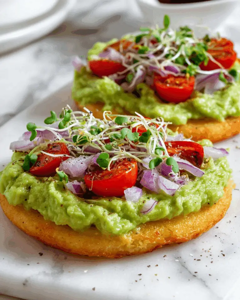Smashed Avocado Hashbrown Toast