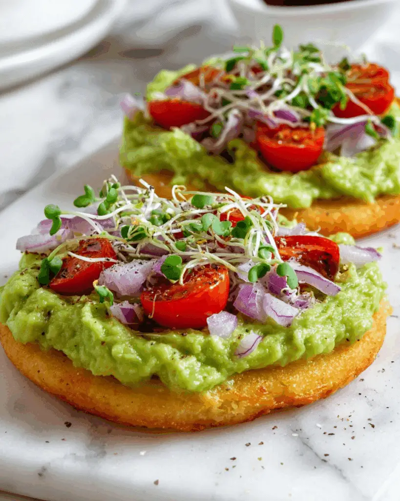 Smashed Avocado Hashbrown Toast