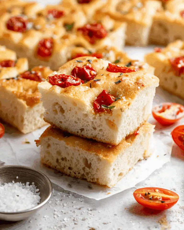 Gluten-Free Focaccia with Cherry Tomatoes, Garlic, and Rosemary Recipe