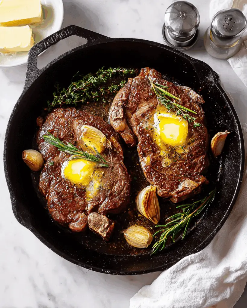 Pan Seared Ribeye Steak